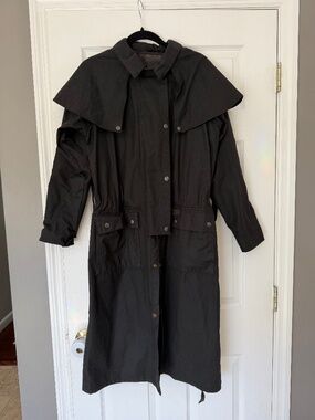 NWOT Women's Outback Trading Company Ltd Oilskin Coat, Black Size XS